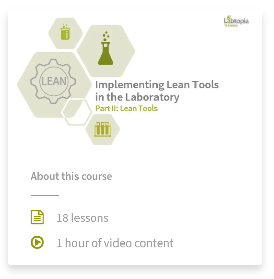 Implementing Lean Tools in the Laboratory Part II