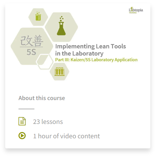 Implementing Lean Tools in the Laboratory Part III